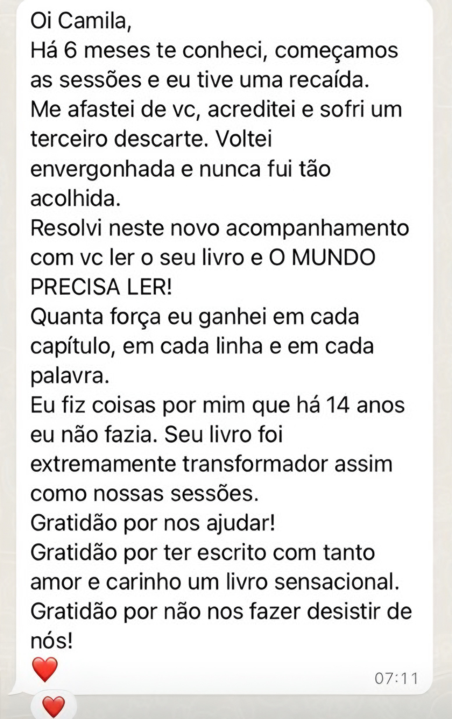 Depoimento real de cliente do Método Renasça em Vida