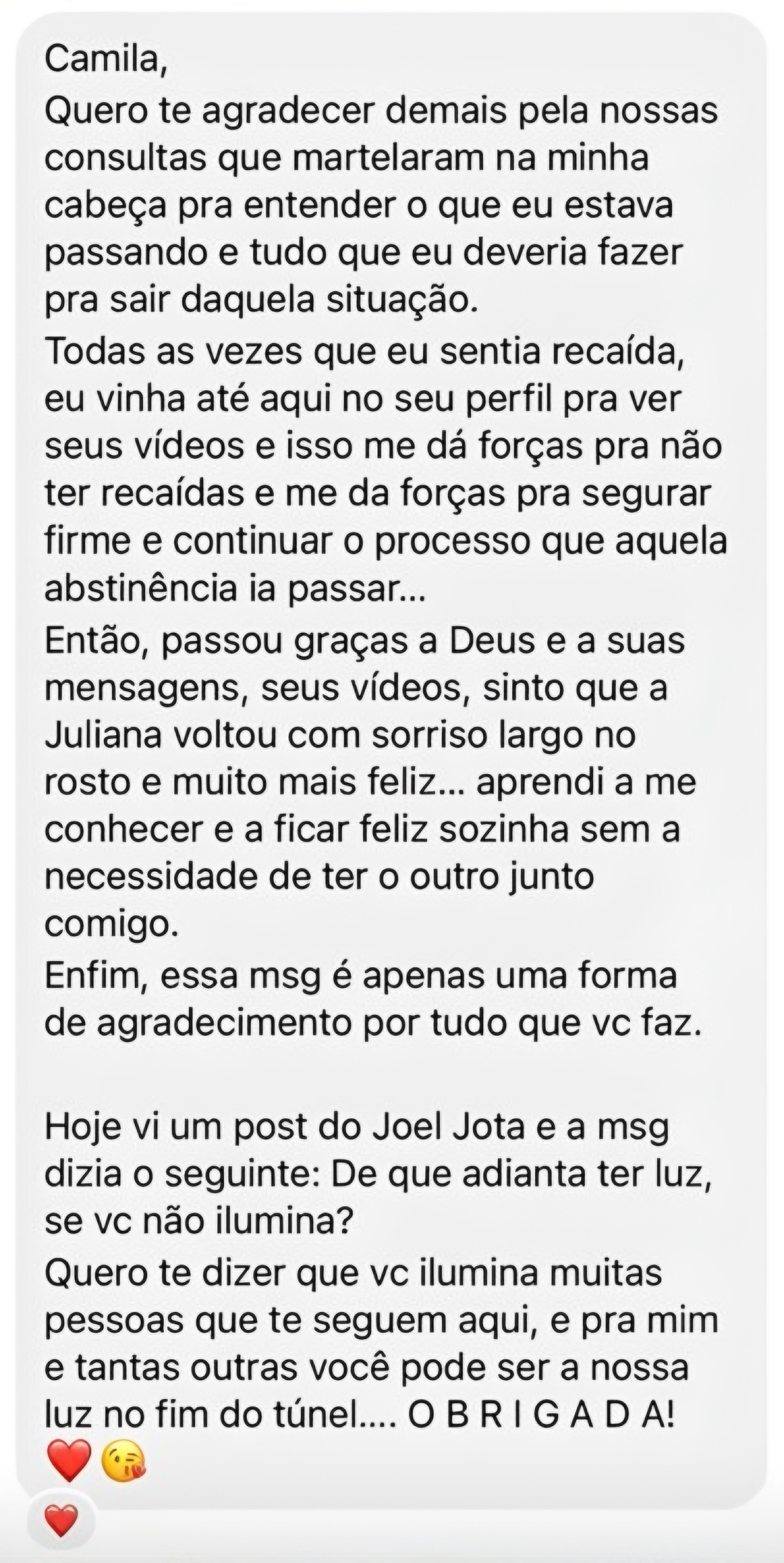 Depoimento real de cliente do Método Renasça em Vida